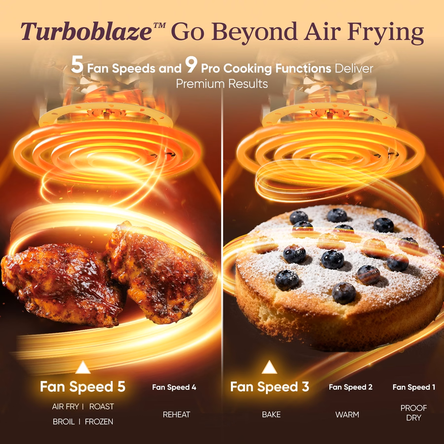TurboBlaze™ 6.0 クォート エアフライヤー - ライトグレー